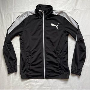 Puma Contrast Track Training Jacket Black and White